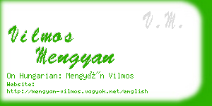 vilmos mengyan business card